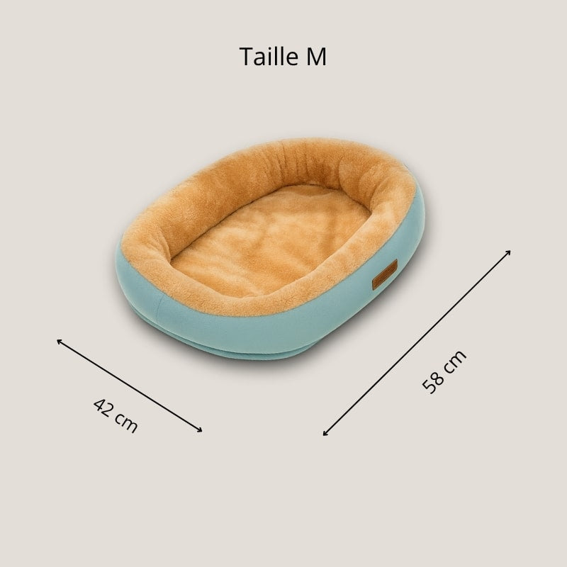 Lit pour Animal de Compagnie Confortable en Peluche Carré – Niche pour Chiot et Chat – Canapé Coussin pour Petits et Moyens Animaux