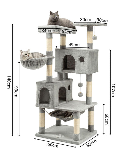 Arbre à Chat XXL Turnpike 200 – Stabilité, Confort et Design pour Grands Chats