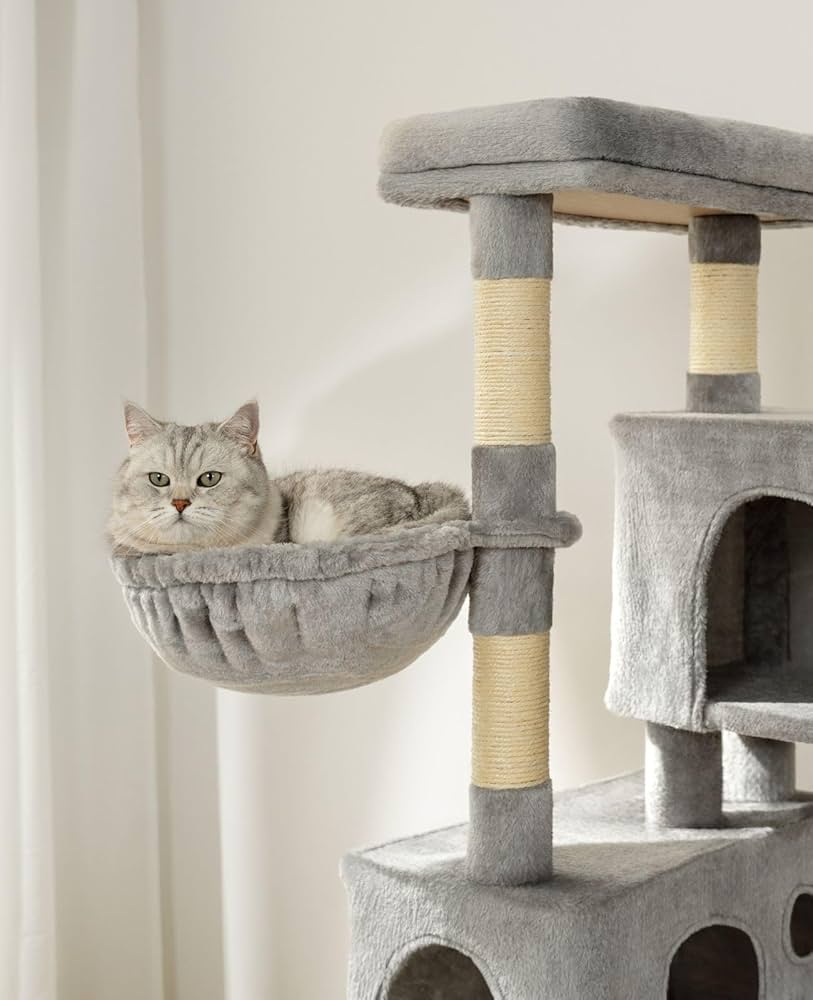 Arbre à Chat XXL Turnpike 200 – Stabilité, Confort et Design pour Grands Chats